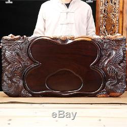 Tea tray Luxury ebony wood tea tray double dragon carved tea table tea board