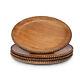 The GG Collection Gracious Goods MANGO WOOD BEADED CHARGER 14 DIAMETER, Set of