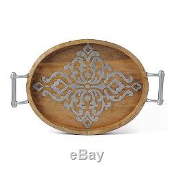 The GG Collection Wood Oval Tray