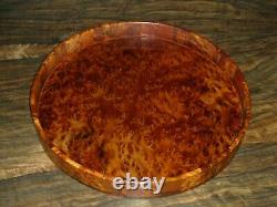 Thuya Wood Tray, Wooden Oval Serving Tray, Wooden Tray For Coffee Table Kitchen