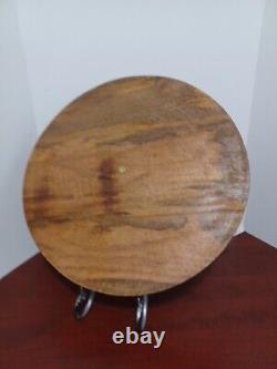Tommy Bahama Home 20 Round Wood & Metal Rustic 2 Handked Serving Tray New
