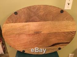 Tommy Bahama Large Wood Tray Oval Lacquer + Natural NEW