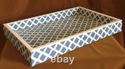 Tray Serving Resin Handmade Gray Home Storage Kitchen Art Trays Board Tray Gift