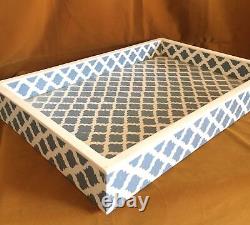 Tray Serving Resin Handmade Gray Home Storage Kitchen Art Trays Board Tray Gift