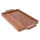 Tray Serving Wooden Brown Color Wood Handles Trays for Serve Food Pack of 15