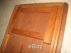 Two (2) Vintage GOODWOOD Solid Teak Wood Folding Serving Bed Trays PAIR