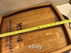 UNIQUE Reclaimed Wooden Serving Tray with screwed Metal Handles and corners
