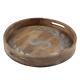 Unbranded Serving Tray S 20 Round Mango Wood Material With Handles in Brown