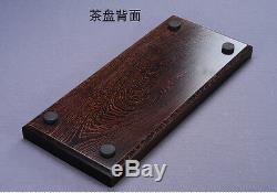 Unique tea tray Wenge tea table water draining serving tray solid wood tea boat