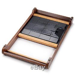 Unique tea tray wenge wood tea table with induction cooker drainage tea boat