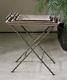 Uttermost Coyne 3 Piece Wood & Metal Serving and Entertainment Tray Table Set
