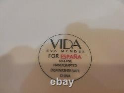 VIDA for Espana Eva Mendes Jardine Condiment Dip 5 Pc Serving Set &Wood Tray EUC