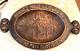 VINTAGE CARVED WOOD FRENCH BREAD TRAY France Give Us Today Our Daily Bread