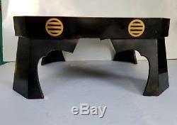 VINTAGE JAPANESE LACQUERED WOOD MEAL SERVING TRAY STAND (Honzen Ryori) 13.25 W