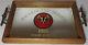 Vhtf Collectible Bacardi Rum Wooden Serving Tray With Mirror Since 1980