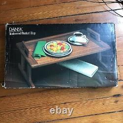 Vintage 1970'S Dansk Teak Butlers Serving Tray with Box Mid Century Quistgaard