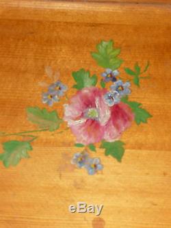 Vintage American Spruce Wood Floral Serving Tray historic Posey Mfg Co Unique