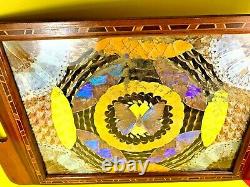 Vintage Art Deco Butterfly Wing Artisan Serving Tray