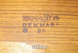 Vintage Birgit Krogh 16 Teak Wood Serving Tray Denmark 1960s Mid Century Modern