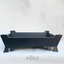 Vintage Black Solid Wood Tray Rectangular 11.75x14.75x5 Asian Transitional
