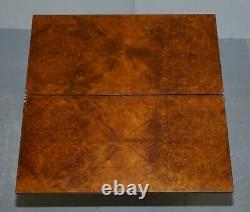 Vintage Burr Walnut Medium Sized Chest Of Drawers With Butlers Serving Tray