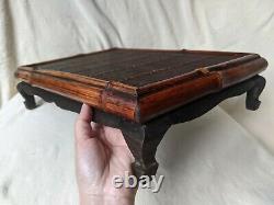 Vintage Chinese Bamboo & Wood Serving Tray Small Tea Tray Tea Table Bed Tray 16