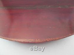 Vintage Federal Style Inlaid Sunburst Mahogany Oval Serving Tray