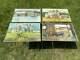 Vintage Folding TV Trays, Serving Tables Country Pictures, Farm, MCM Set