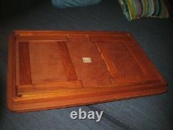 Vintage GOODWOOD Solid Teak Wood Folding Serving Bed Tray