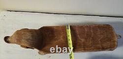 Vintage Hand Carved Wood PIG Platter Tray 28 Long Charcuterie Meat Cheese Board