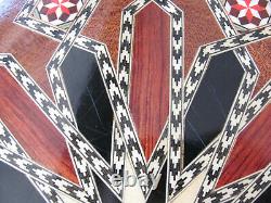 Vintage Handcrafted Taracea Inlaid Wood Marquetry Trays Granada Spain- Set of 2