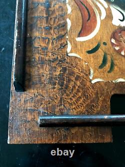 Vintage Handmade & Hand Painted Faux Burl Wood Rosemaled Serving Tray