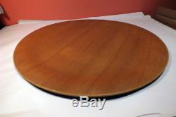 Vintage Huge Round Wood Wooden Serving Tray 23.5 Inches Early Eames