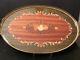 Vintage Italian Marquetry Inlaid Gallery Serving Tray, Italian Marquetry Gallery