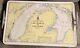 Vintage Lake Michigan / Huron Nautical Map Serving Tray