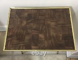 Vintage MCM TV Trays Set of 4 Faux Wood Grain withRolling Stand