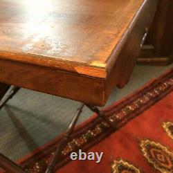 Vintage Mahogany Wood Butlers Serving Tray and Stand