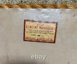 Vintage NANTUCKET SOUND NAVIGATIONAL CHART Mahogany Cleat Rope 22.5Serving Tray