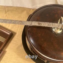Vintage North Brothers Lightning Icebreaker #102 Wood Glass Top serving tray