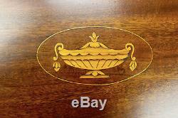 Vintage Oval Large Wood Serving Tray Lantern Design Brass Handles