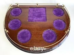 Vintage Piers Hart Drinks Tray Whiskey & Tumblers Tray Lacquered Wood Velvet