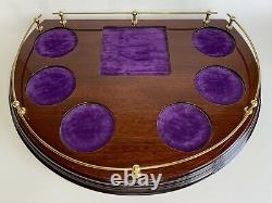 Vintage Piers Hart Drinks Tray Whiskey & Tumblers Tray Lacquered Wood Velvet