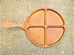 Vintage Shenandoah Community Workers Hand Made Divided Wooden Serving Tray Plate