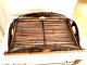 Vintage Tortoise Shell Bent Bamboo Wood Centerpiece Serving Tray Tropical