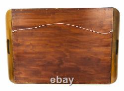 Vintage Wood & Glass Butterfly Wings Large Serving Tray Wall Hanging 20 X 13