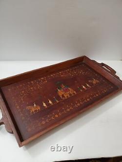 Vintage Wood tray walnut tray catch all tray entryway tray tray