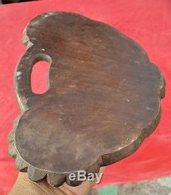 Vintage Wooden Home Decorative Hanging Plate/serving Tray With Beautiful Carving