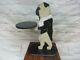 Vintage Wooden Pug Dog Butler Table Stand with Small Serving Tray -Rare