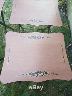 Vintage rare. 1960's Set of (4) ARTEX Folding TV Tray Snack Serving Tables Stand