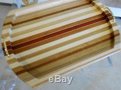 Wonderful Jere Era 3exotic Wood Serving Pieces Cutting Board Tray